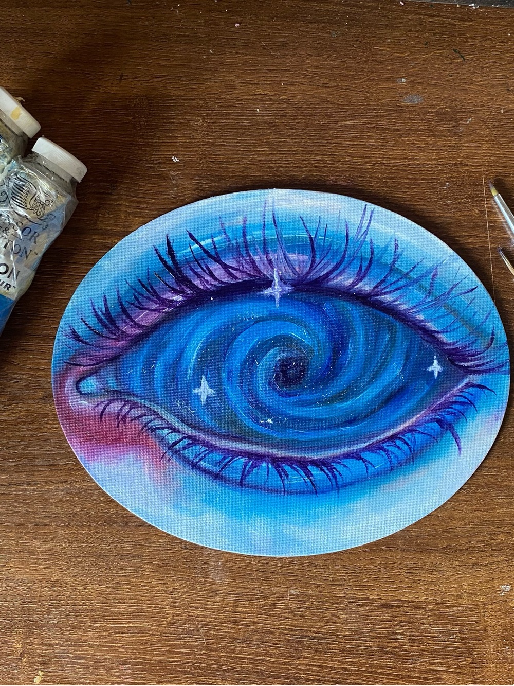 "Cosmic Glance" – Original oil painting on canvas